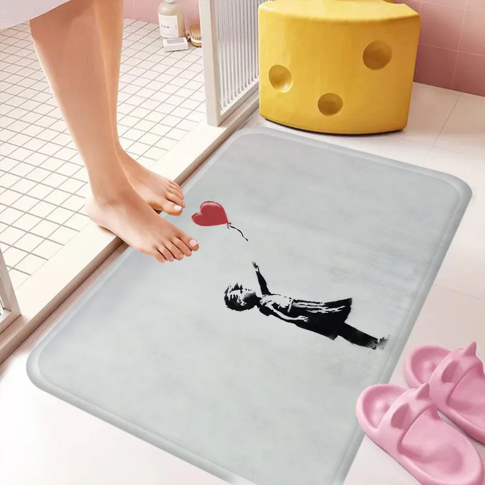 B-Banksy Door Mat Nordic Style Bedroom Living Room Doormat Home Balcony Anti-Slip Alfombra