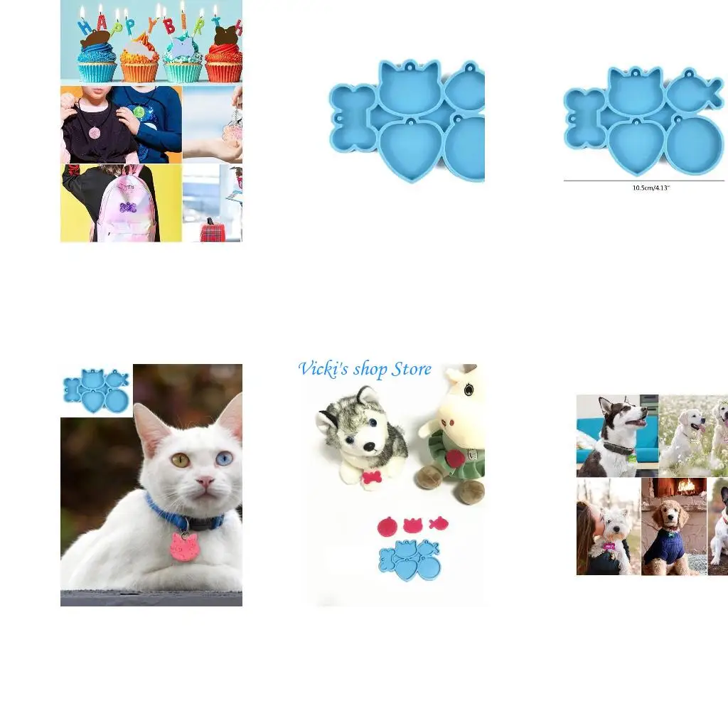 

UV Epoxy Mold Handmade Jewelry Pendant Resin Casting Mold Handicrafts Necklace Earrings Casting Mold Pet Tag DIY Mold