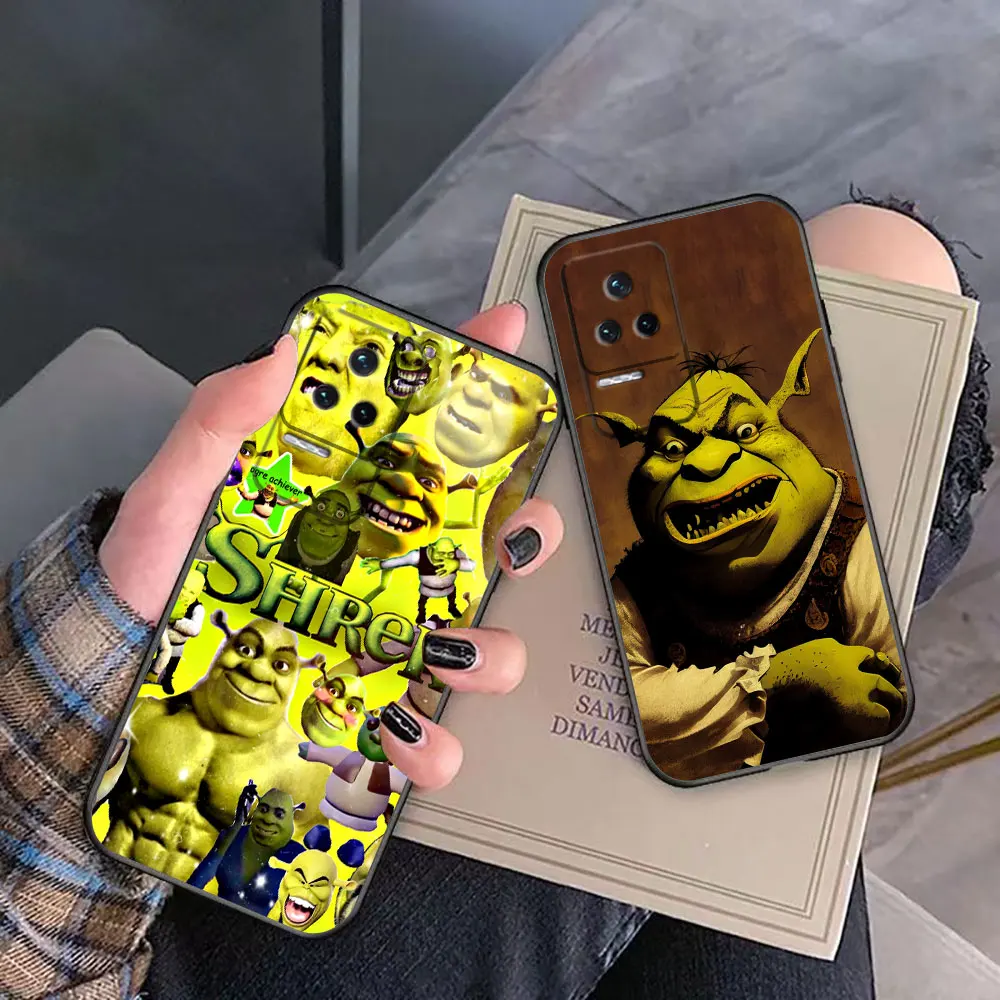 Happy Monster S-Shrek Phone Case For Redmi K60 K40 Gaming K30 13C 12C 12 10 10C 9T 9C 9A 9 8 7 6 A1 A2 Pro Plus 5G Case Funda