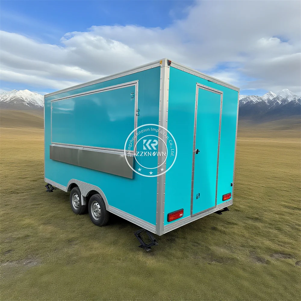 

Customized Concession Coffee Shop Kiosk Fast Food Truck Trailer Fully Equipped Outdoor Mobile Food Trailer For Sale