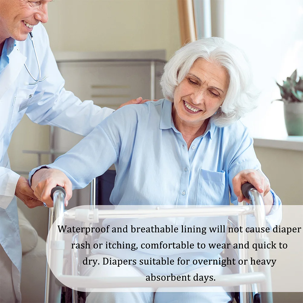 2 قطعة حفاضات القماش الكبار قابلة لإعادة الاستخدام قابل للغسل سلس البول الملابس الداخلية مانعة للتسرب الحواجز الجانبية مريحة تناسب الرجال النساء المسنين #1