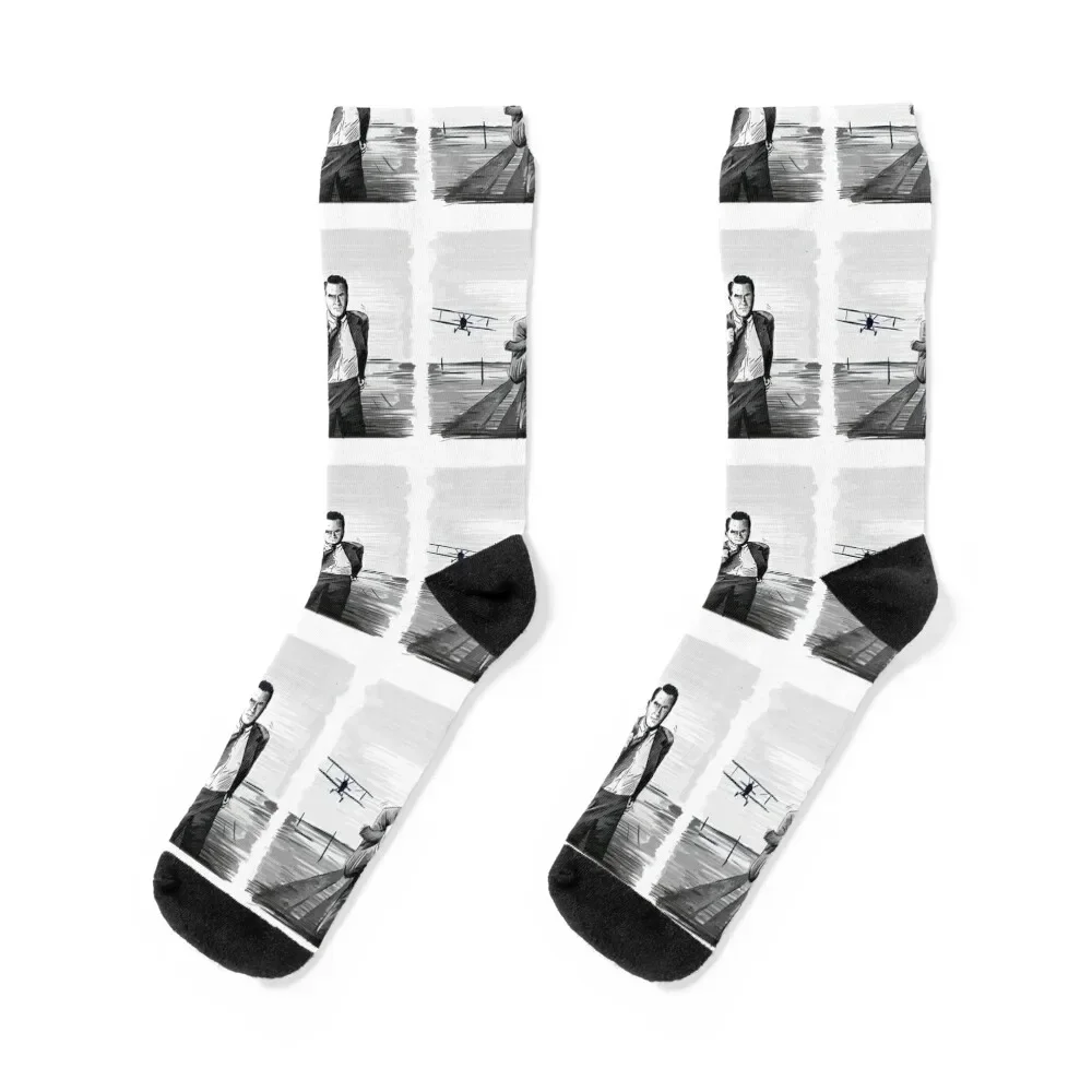 

North by Northwest by Alfred Hitchcock Socks bright garter anime ankle Luxury Woman Socks Men's