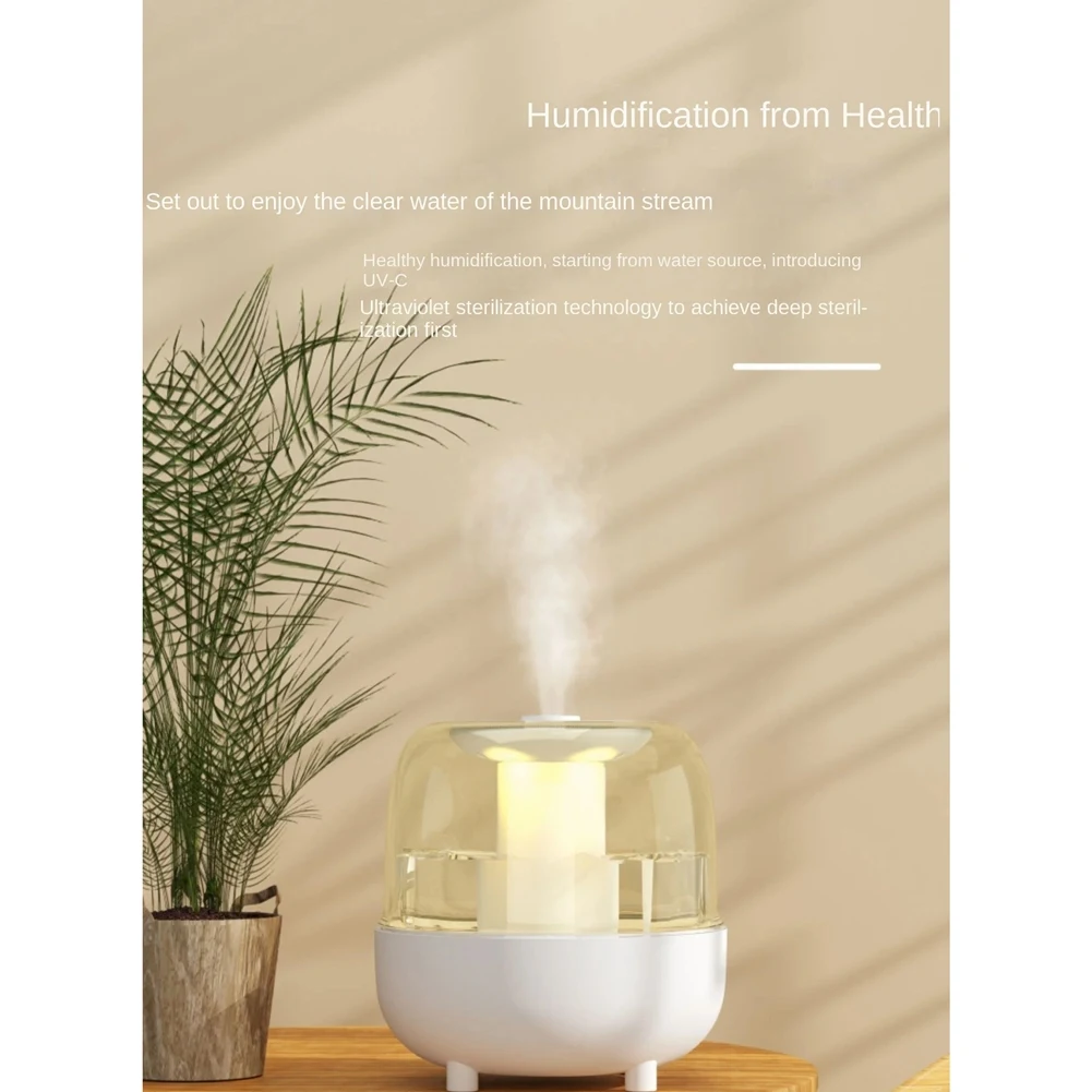 가정용 USB 아로마 테라피 가습기, 4L 가습기, LED 램프 포함 공기 청정기, 데스크탑 미스트 메이커, 녹색