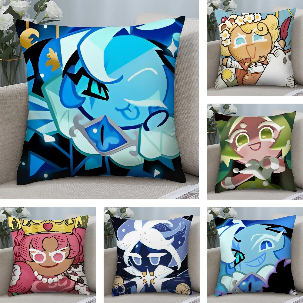 

Game C-Cookie Run Kingdom Pillow Case Short Plush Pillow Covers Sofa Decorative Gift Home Double-sided Printing Cushion Cover