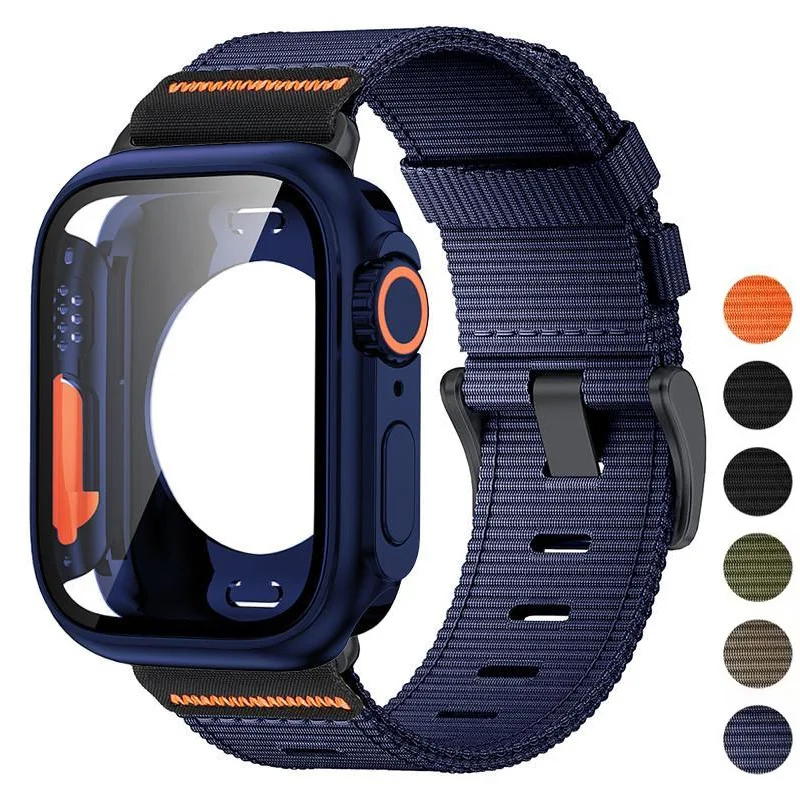 

Нейлоновый чехол с петлей и ремешком, совместимый с Apple Watch Series 11, 10, 42 мм, 46 мм, 45 мм, 44 мм, 41 мм, 40 мм, для Iwatch Series 9, 8, 7, 6, 5, SE3/2/1