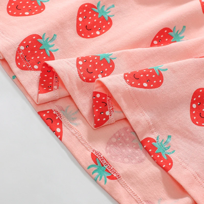 Little maven Kids Clothes 2024 Autumn Spring Children\'s Clothing Cotton Fall Baby Girls Long Sleeves Cartoon Strawberry Dresses