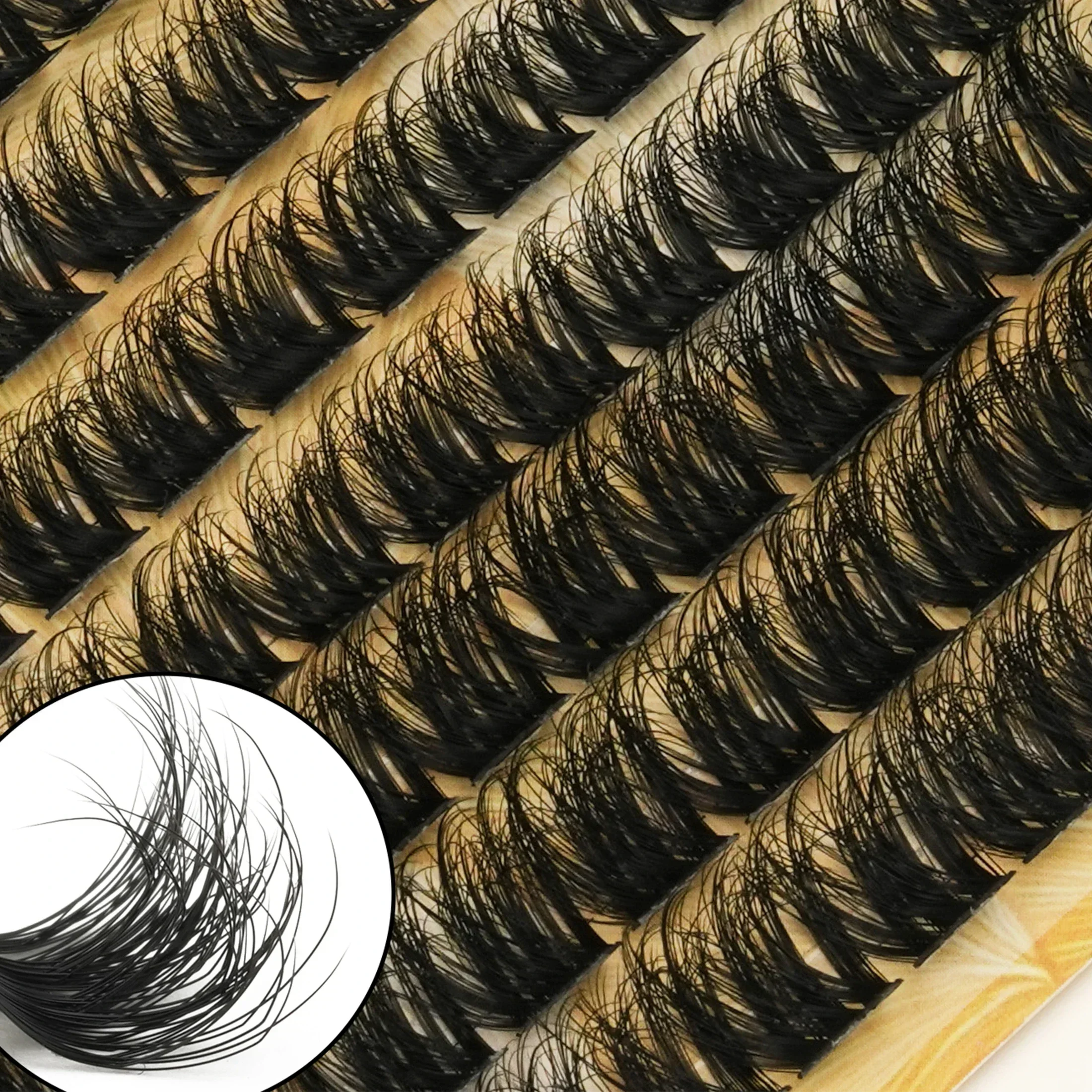 Wispy Cluster Lashes D Curl Faux Mink Individual Eyelashes 10-16mm Mixed Fluffy Thick DIY Lash Extensions Eye Makeup