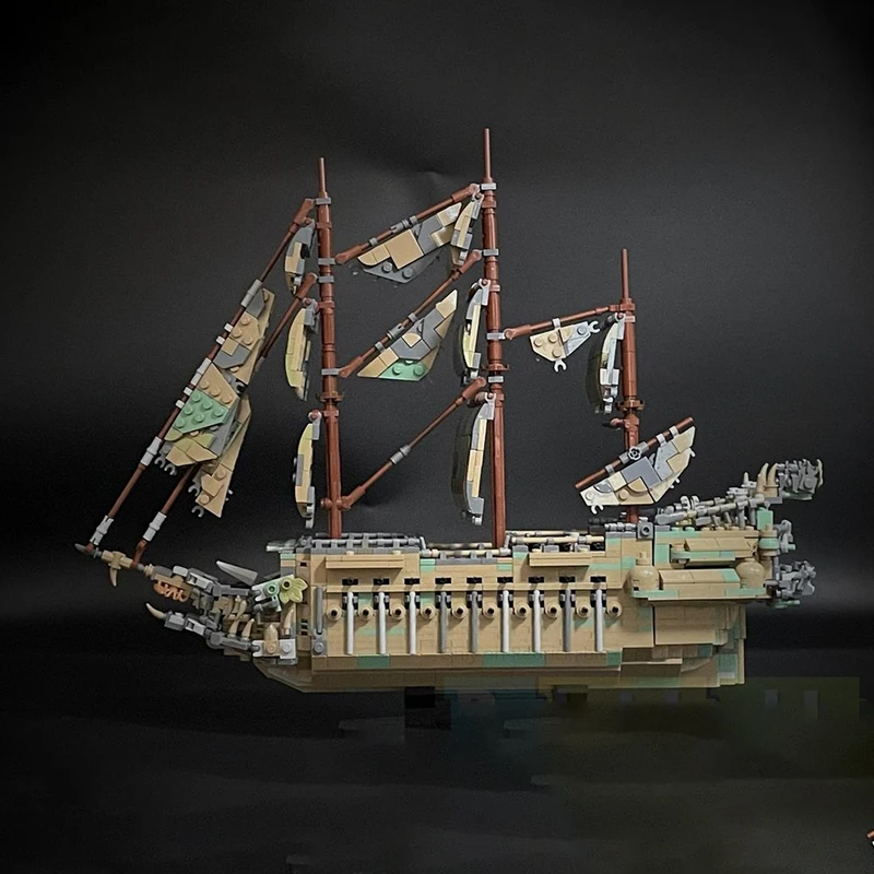 منتج جديد رائع MOC اللبنات مشهد الفيلم نموذج القراصنة السفينة التكنولوجيا وحدات لعبة أطفال هدية لتقوم بها بنفسك مجموعة التجميع