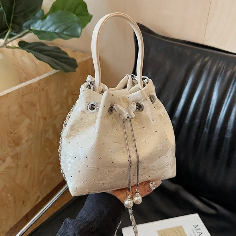 

Minimalist Simple Solid Color Leather Tote Bag Large Capacity For Women Shopper Commuter Daily Casual Chic