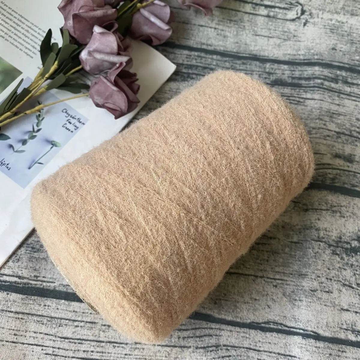 500g/pcs 3ply Marshmallow Mousse Yarn Fluffy Yarn Wool Felt Roll Fuzzy Fur Mink Handmade Crochet Doll Sweater Close-Fitting Yarn