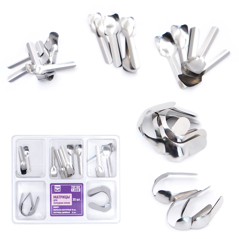 

Передние полоски Proximal, матричные ленты, двойные передние матрицы, матричные системы, большие, маленькие для восстановления передней части