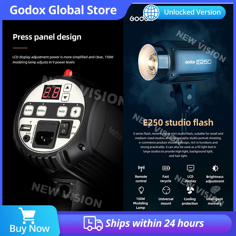 

Godox E250 PRO Photography Studio Strobe Photo Flash Light 250W studio flash with wireless control port ( 250WS )