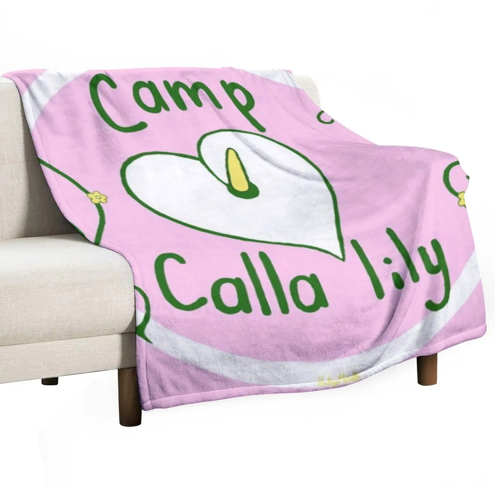 Camp Calla Lily Logo Throw Blanket Fashion Sofas funny gift warm winter Flannel Blankets