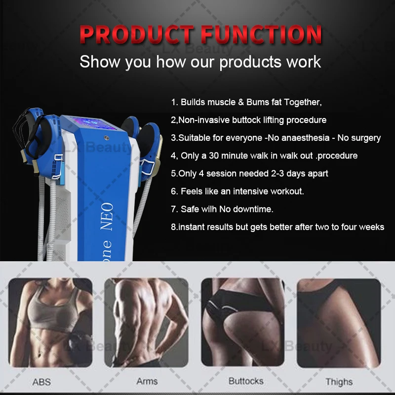 

Promotion 4 Handle Emsone NEO RF Muscle Stimulator Ems RF Body Sculpt Machine RF with Pelvic Floor Optional