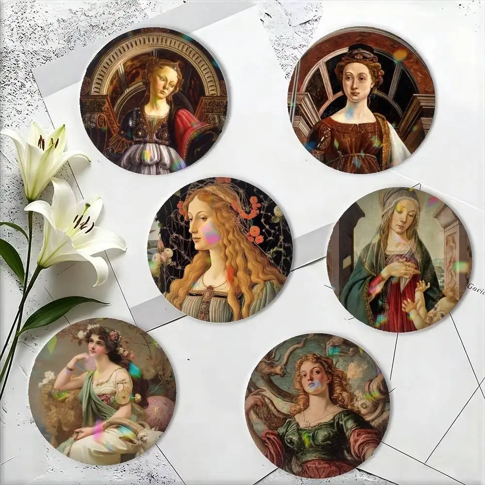 

Sandro B-Botticelli Renaissance 25mm 32mm 44mm 58mm 75mm Brooches Badges Pins for Accessories Gift