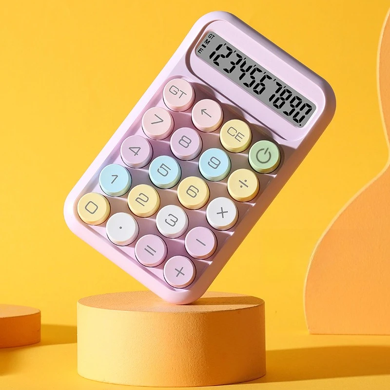Cute Cartoon Portable Calculator Office Computing Tool Multifunctional Study Supplies Suitable for Students Accountants Office
