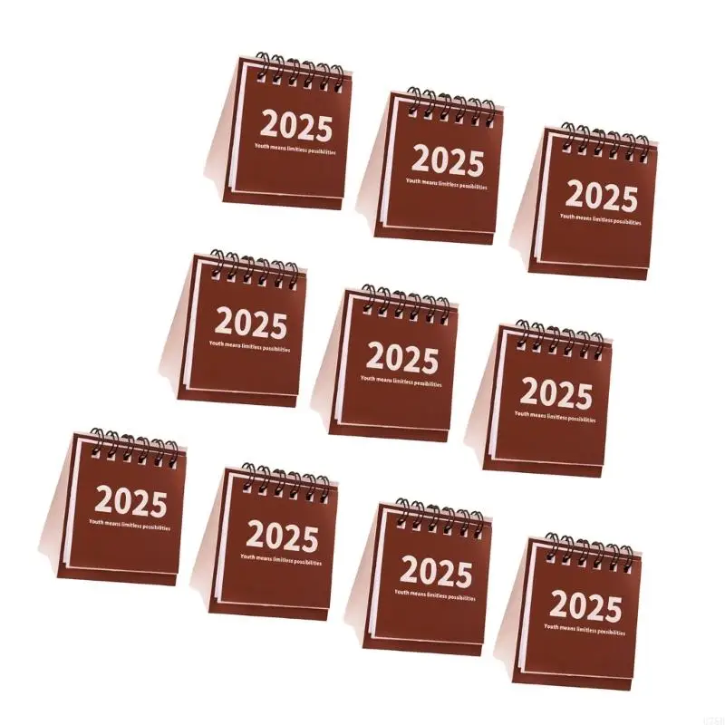 U75B Pack of 10 Simple Desk Calendar for 2025 Monthly Calendar, Schedule Planner Easy to Carry, for Home or Office Planning