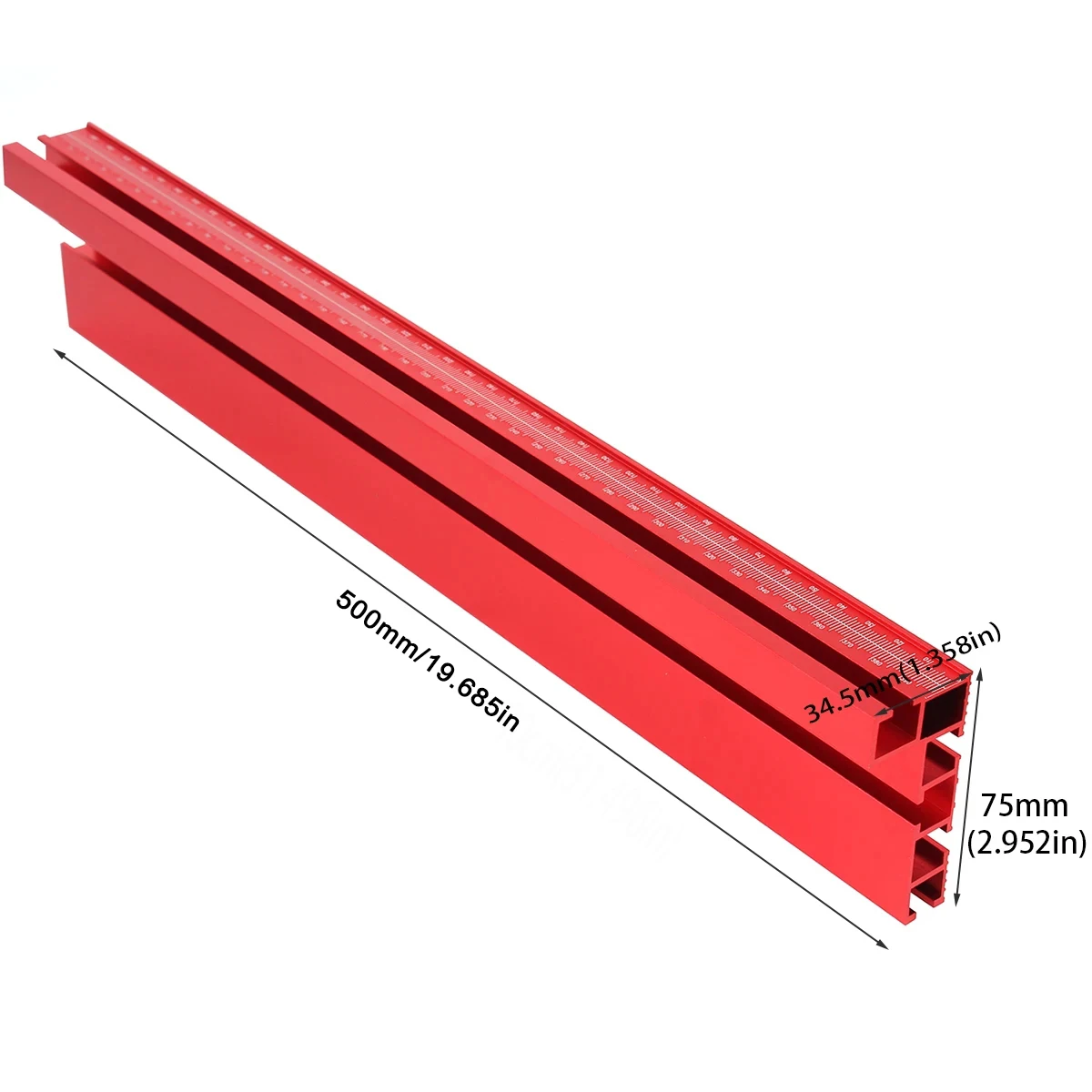 500mm 75 Type en alliage d'aluminium profil clôture routeur clôture t-track Table système de clôture