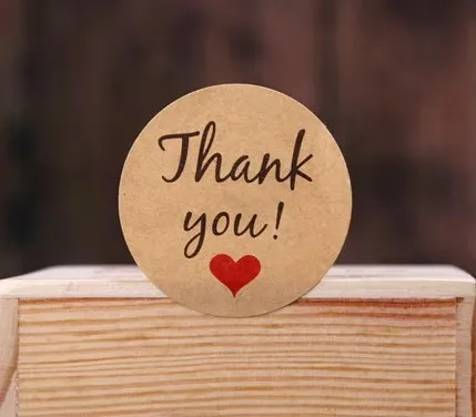 100pcs/lot Thank you with Heart Series Paper Seal Sticker Kawaii Adhesive Stickers for Homemade Bakery Gift Packaging (SS-A659)