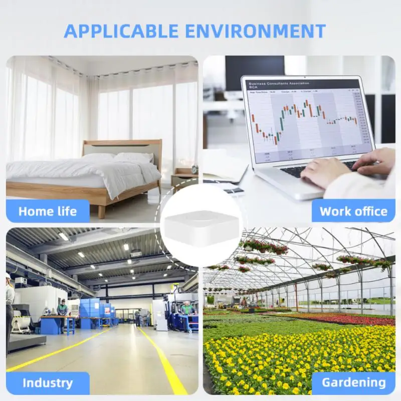 Tuya Zigbee PM2.5 Formaldehyde VOC CO2 Temperature & Humidity 6-in-1 Air Box Sensor Intelligent Air Manager Air Detector