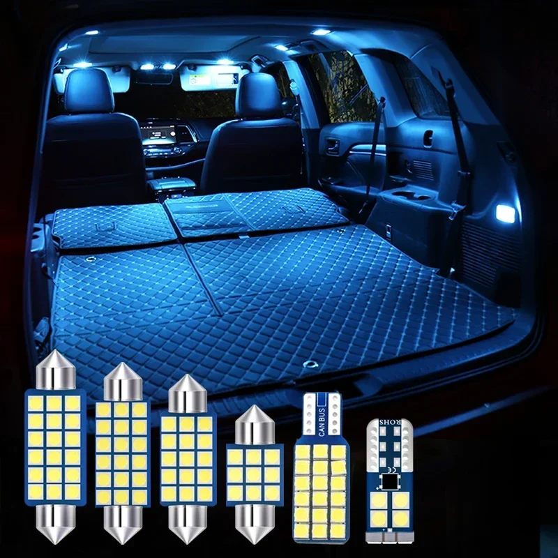 For Kia Sorento 2009 2010 2011 2012 Car Interior Sun Visor Vanity Mirror LED Reading Lights Upgrade Kit Trunk Lights Accessories