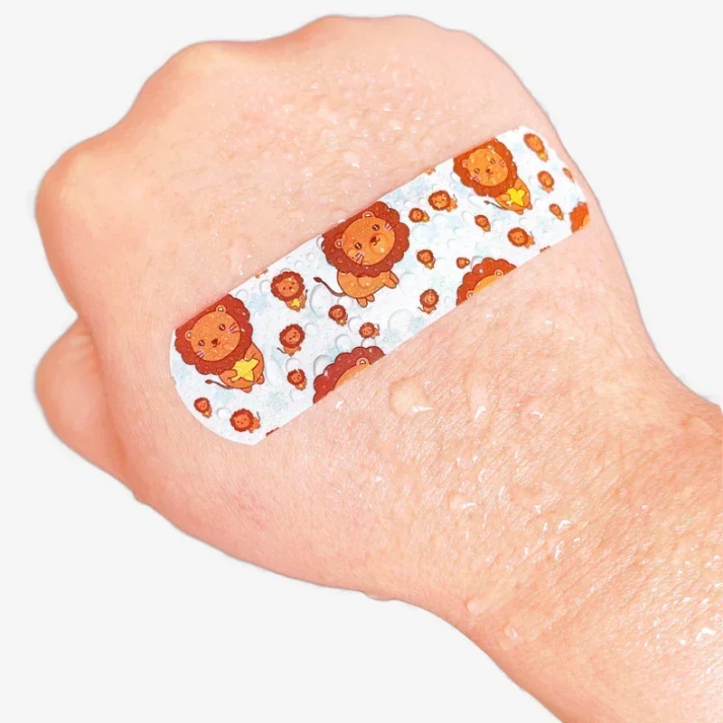 Cartoon Band Aid tiras para crianças e adultos, forma de cinta redonda, pele patch, ferida emplastros, bandaids Woundplast, 120pcs