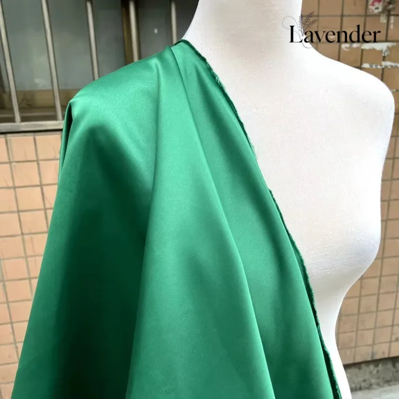 Premium 395 Satin Fabric Solid Color Thick Satin Material Perfect DIY Bridal Dresses Apparel Sewing  Wedding Backdrop Decoration