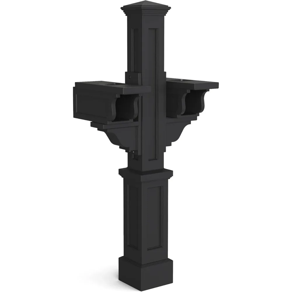 

Почтовая стойка Mayne Rockport Black с двойным кронштейном, длина 18, длина x 23, ширина x высота 56,5, стандартная стойка с двумя держателями для бумаги (5811-B)