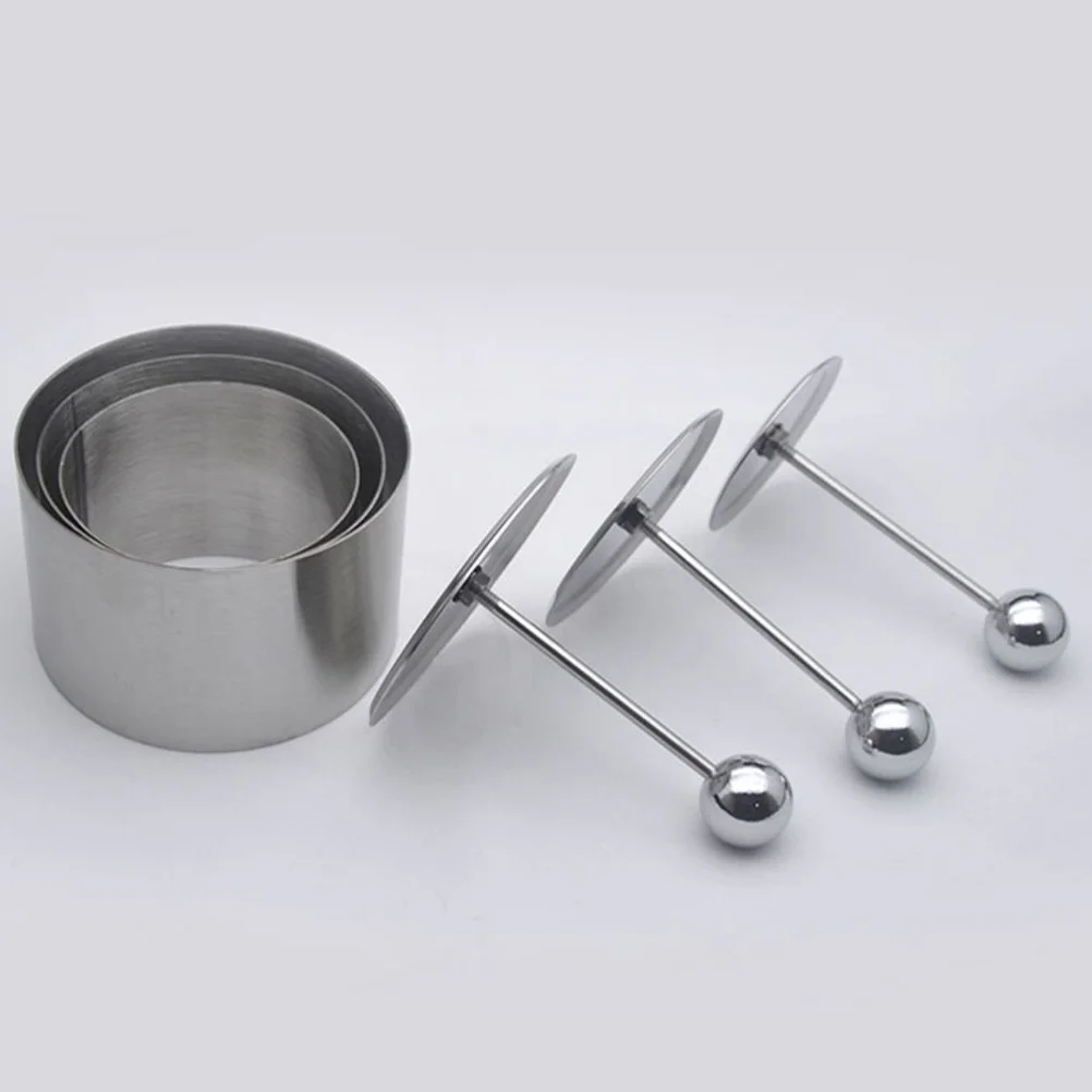 

Круглая форма для холодного блюда из нержавеющей стали с гладкими краями, антипригарное кольцо для торта для кухни, мусса для выпечки, украшение для десерта, кухни