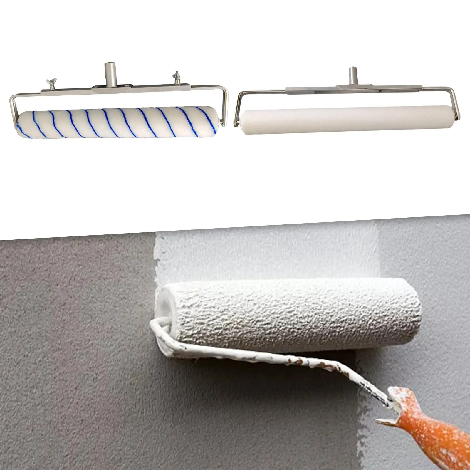 Paint Roller Kit with Replaceable Sleeve Adjustable Frame for Room Ceiling Deck and Concrete Painting Application