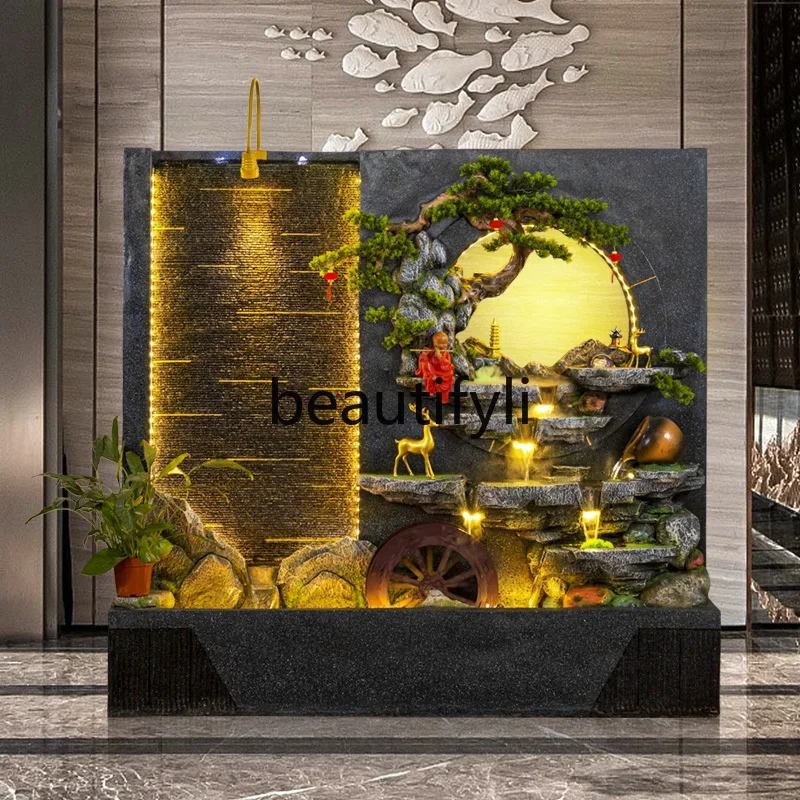 

A26 running water screen, running water wall, outdoor decorative water feature, feng shui wheel floor ornament