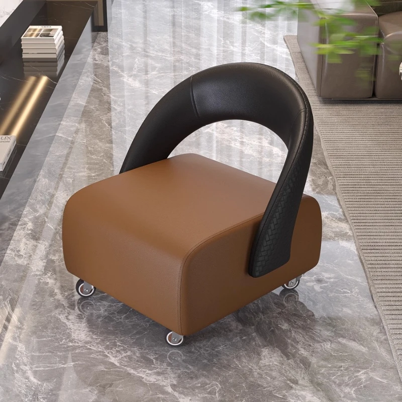 غرفة معيشة Yoyo Stool مع مسند ظهر بعجلة عالمية كرسي ترفيهي فردي كراسي غرفة المعيشة أثاث منزلي كرسي أريكة كسول