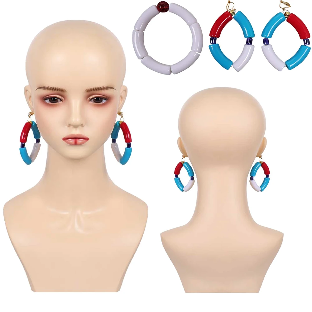 

Elena Cosplay Earrings Bracelet Adult Women Fantasy Game Fighter 6 Halloween Carnival Costume Gifts Accessories