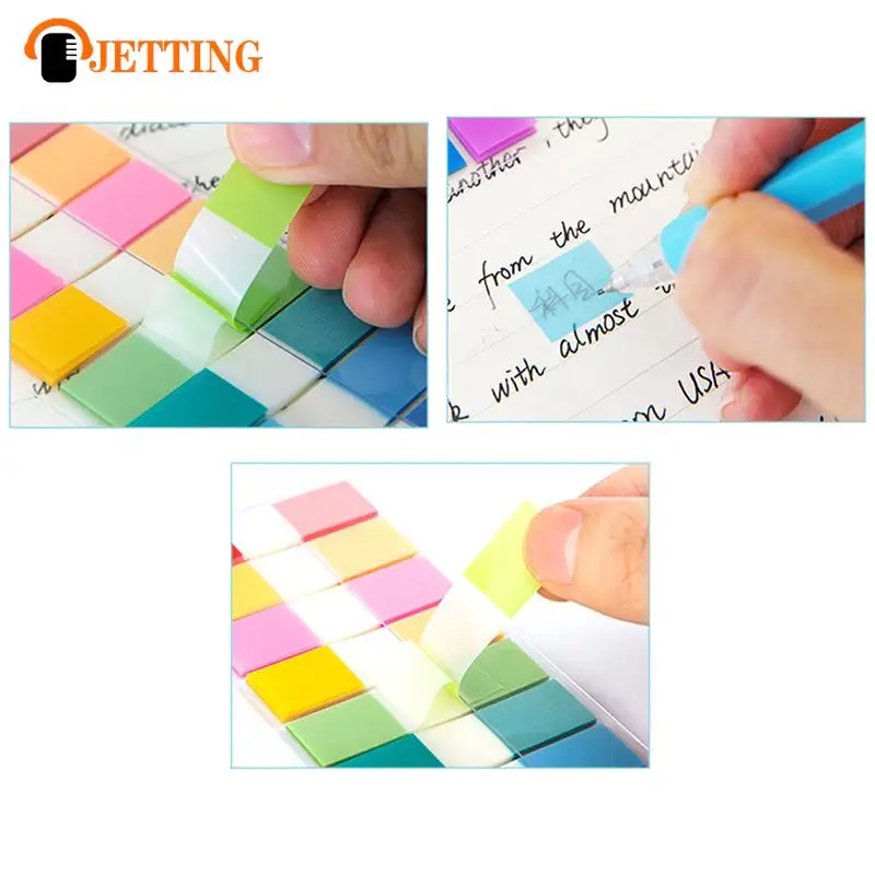180pcs=1 Sheet Transparent Sticky Notes Page Markers Book Tabs Index Sticky Notes Bookmarks Memo Pad Notepad Stickers Stationery