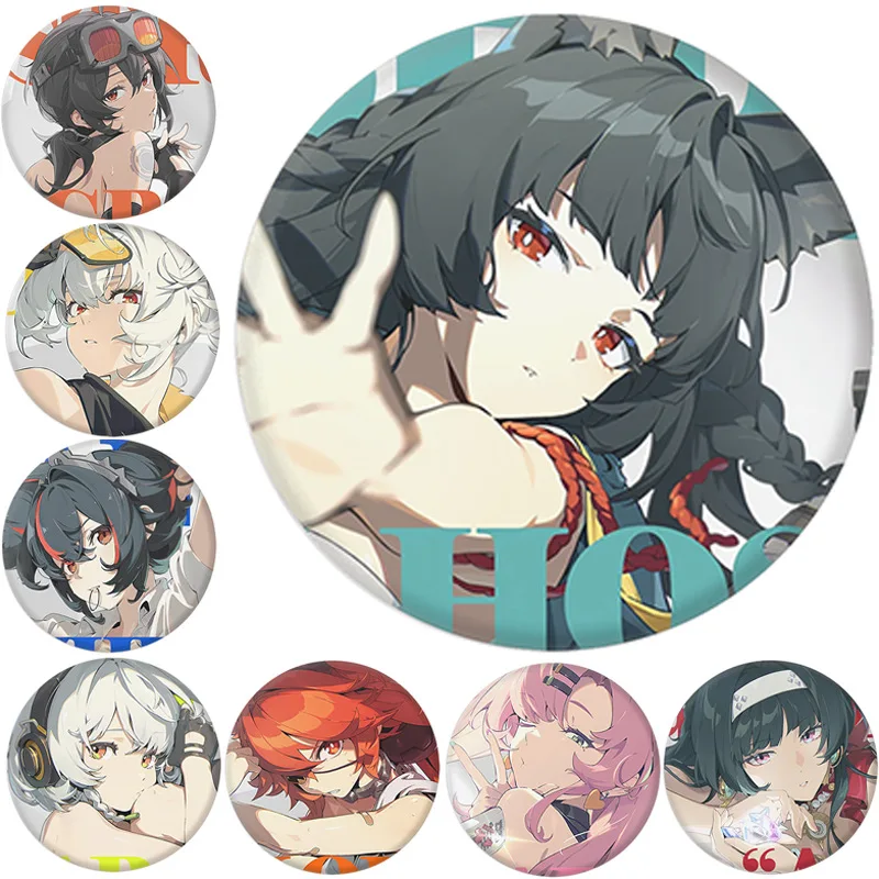 Zenless Zone Zero 58mm iron pines metálicos round icons badges значок на рюкзак