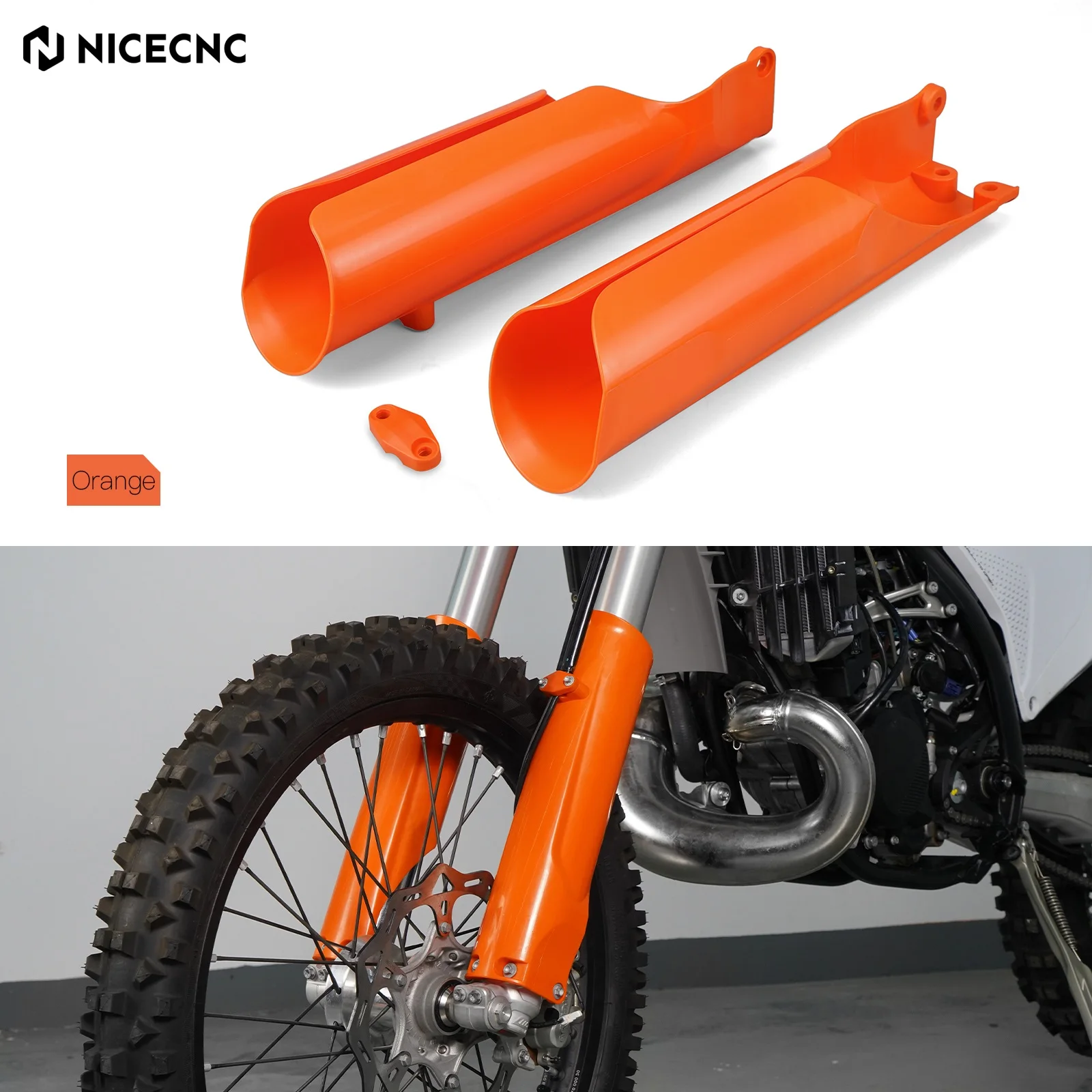 

NICECNC For 2024 KTM EXCF 500 450 350 250 EXC-F EXC 300 EXC 250 EXC 150 Motorcycle Front Lower Fork Cover Guard Protection Kit