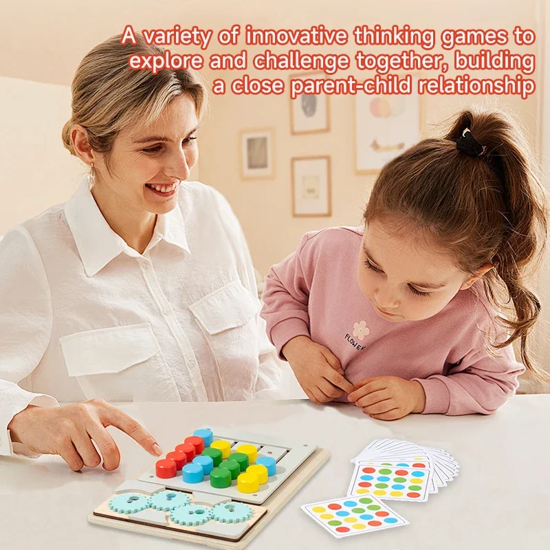 Montessori Children Wooden Color Matching Puzzles Game Toys Kids Learning Toys Early Education Logic Thinking Training Toys Gift