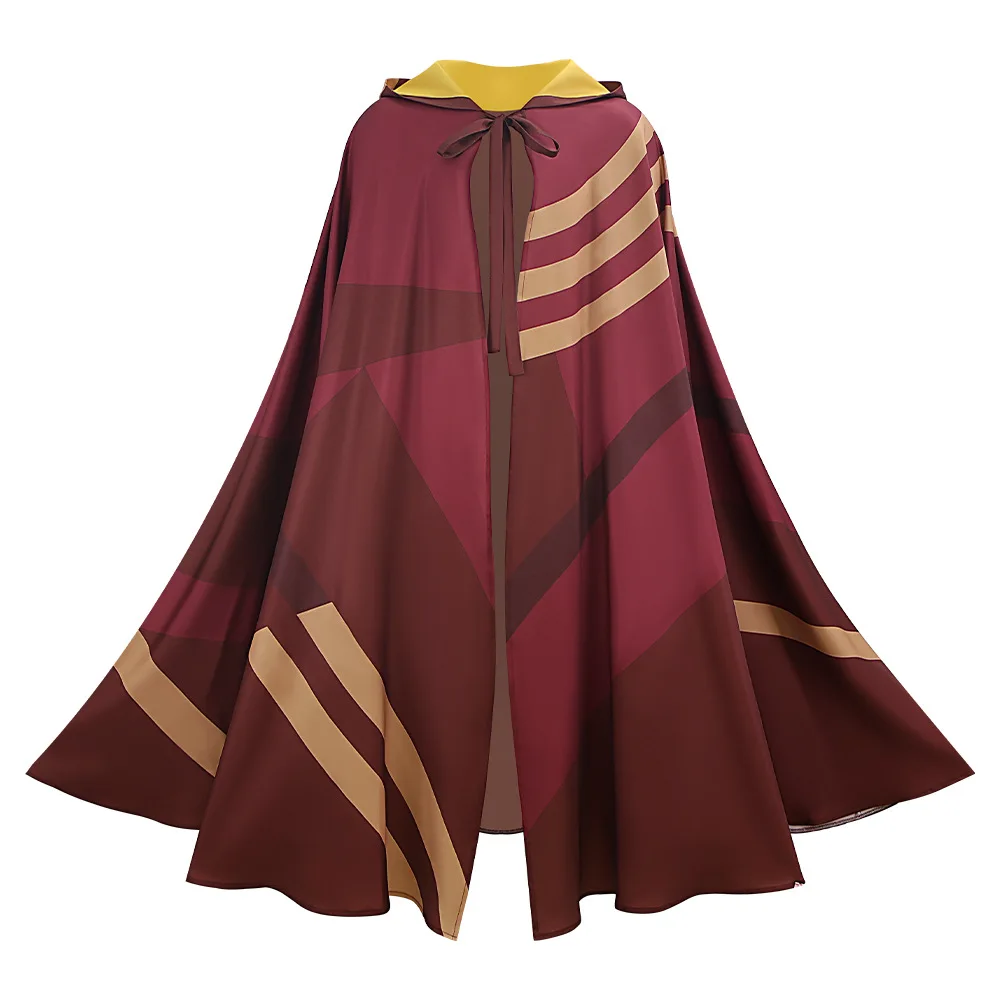 2026 New Potter Gryffindor Quidditch 7 Cape Cosplay Costume Red Hooded Cloak for Men Women Halloween Carnival Party Dress Up view 2