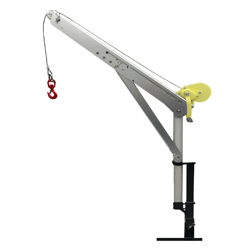 

Portable Mini Crane Manual/Electric 400-800kg Telescopic Boom Mobile Crane Bearing Gear Small Hoist Davit Trailer Pickup Used