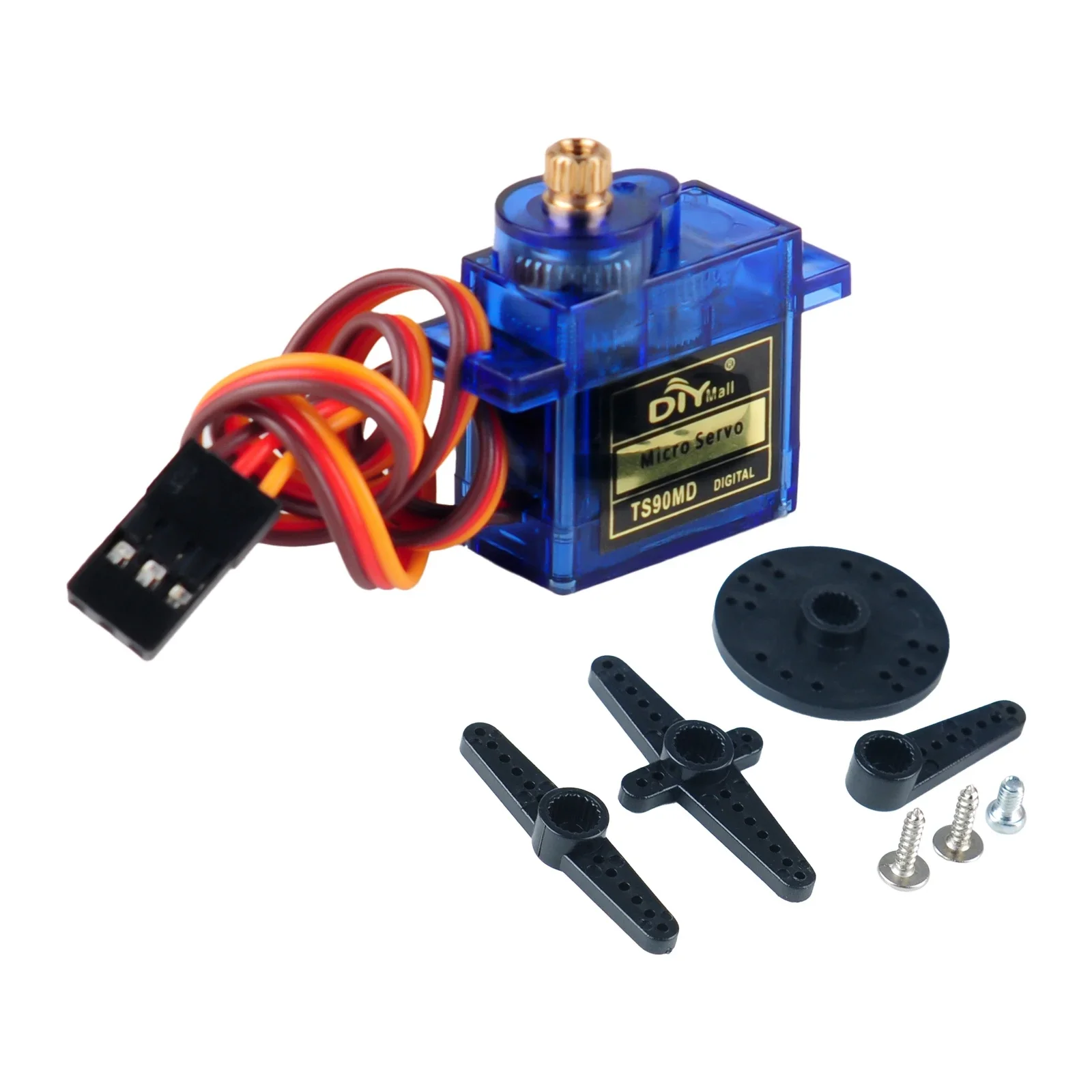 DIYmall TS90MD Micro 9g Digital Servo Full Metal Gear 180 / 270 / 360 Degree for Airplane Robotic Arm Boat 1/2/4PCS
