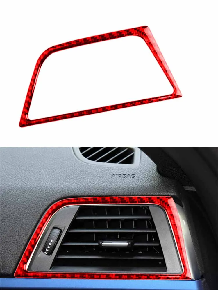 Car Red Carbon Fiber Interior Stickers Accessories For BMW 3 4 Series F30 F34 2013-2015 2016 2017 2018 2019 Decorative Mouldings