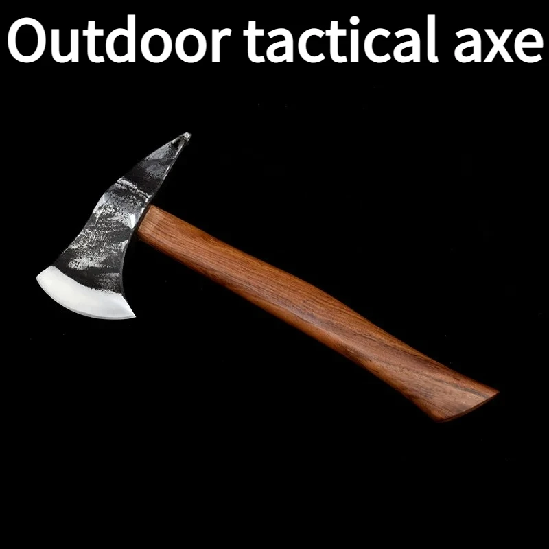 

NEW Outdoor Mountain Cutting Tactical Axe Self-defense Emergency Tool Chopping Wood High Manganese Steel Engineer EDC Axe