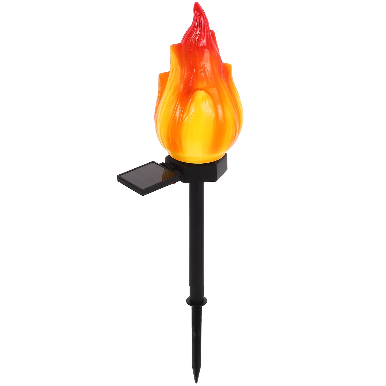 Lamp in Flame Solar Garden Ornaments Landscape Light Ground Plug Decorations Outdoor Synthetic Resin