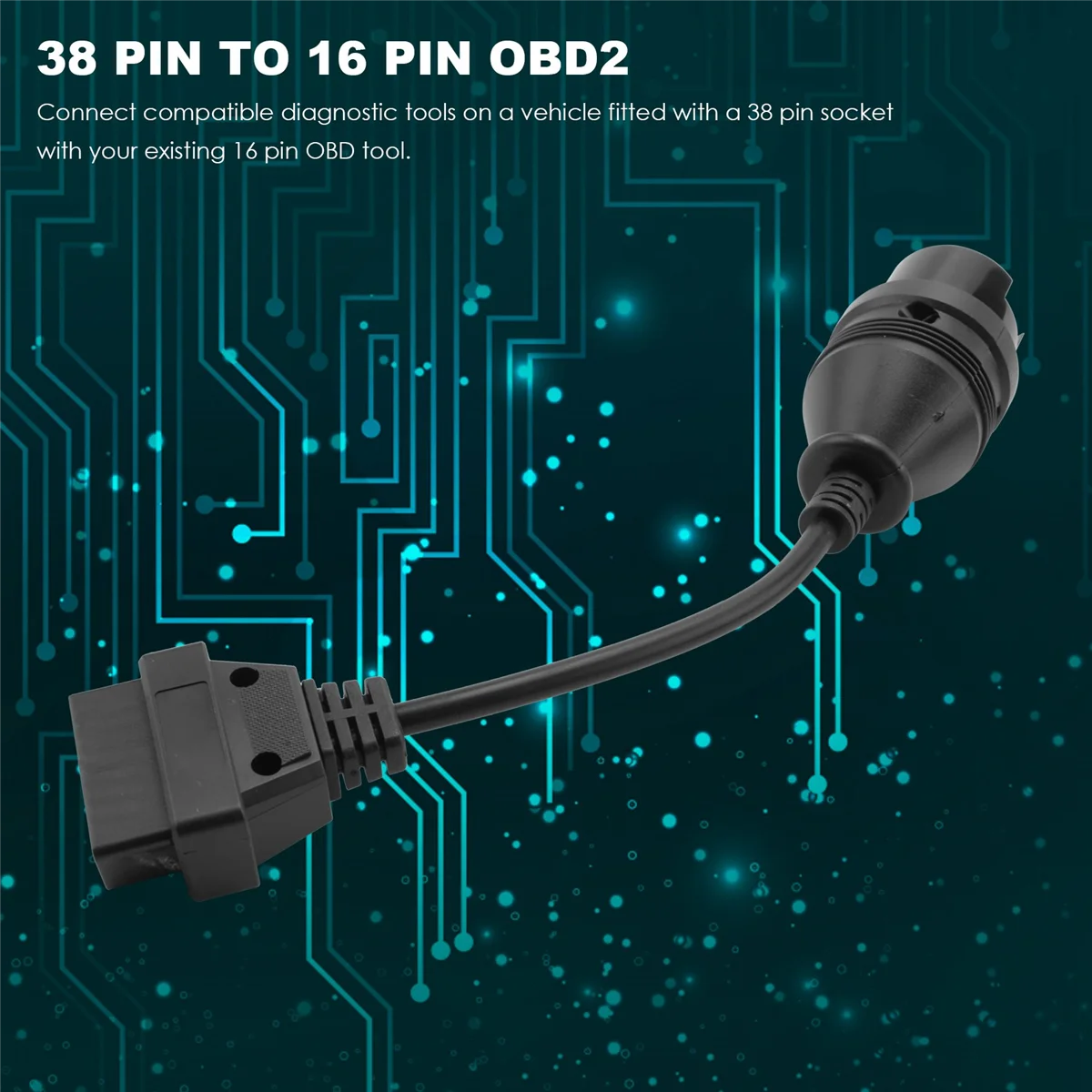 Adaptador diagnóstico OBD2 OBD II, 38 Pin ao conector 16 Pin