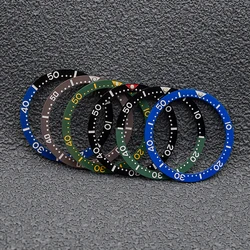 Mod 38*31.5mm Flat Ceramic Watch Bezel Insert Ring Fits for SKX007 SKX009 5 SRPD Submariner Divers Watch Case Replace Parts