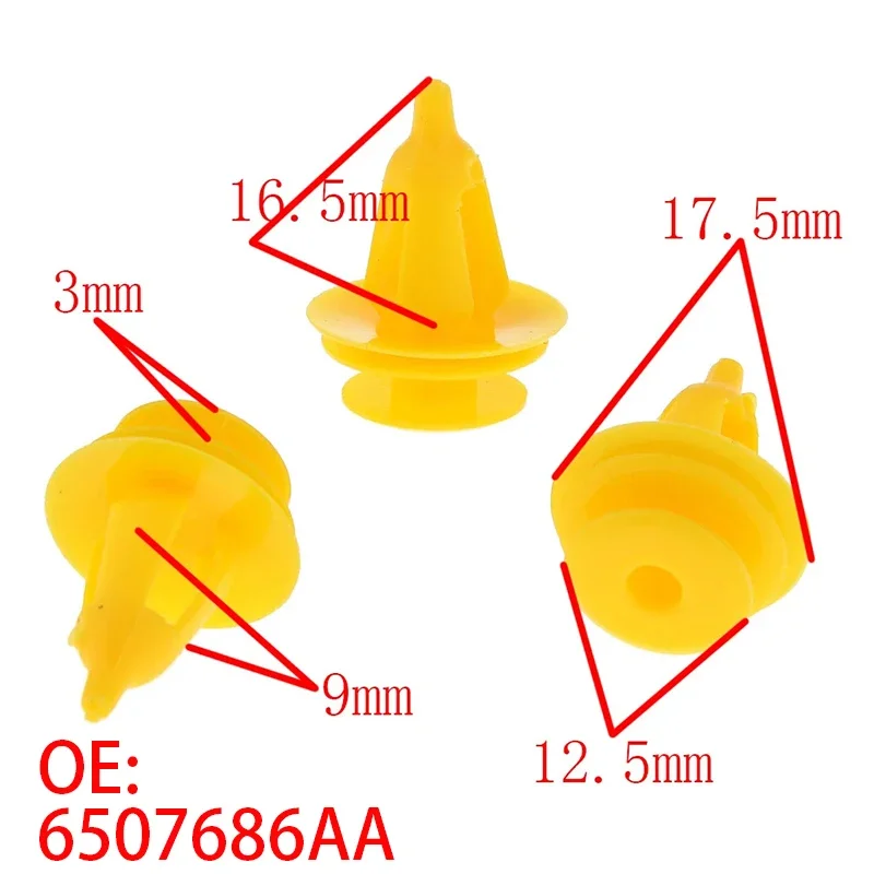 50Pc Car Door Panel Trim Fasteners Clips Plastic Green Clips 6503204 for Chrysler WJ For Jeep Grand Cherokee Auto Fastener Clips