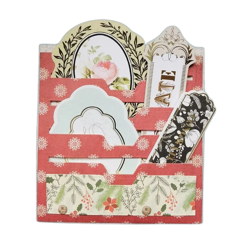 Koperta Metalowe Wykrojniki Koronkowe Kwiatowe Obramowanie Wykrojniki Szablon DIY Scrapbooking Album fotograficzny Dekoracyjna karta papierowa do