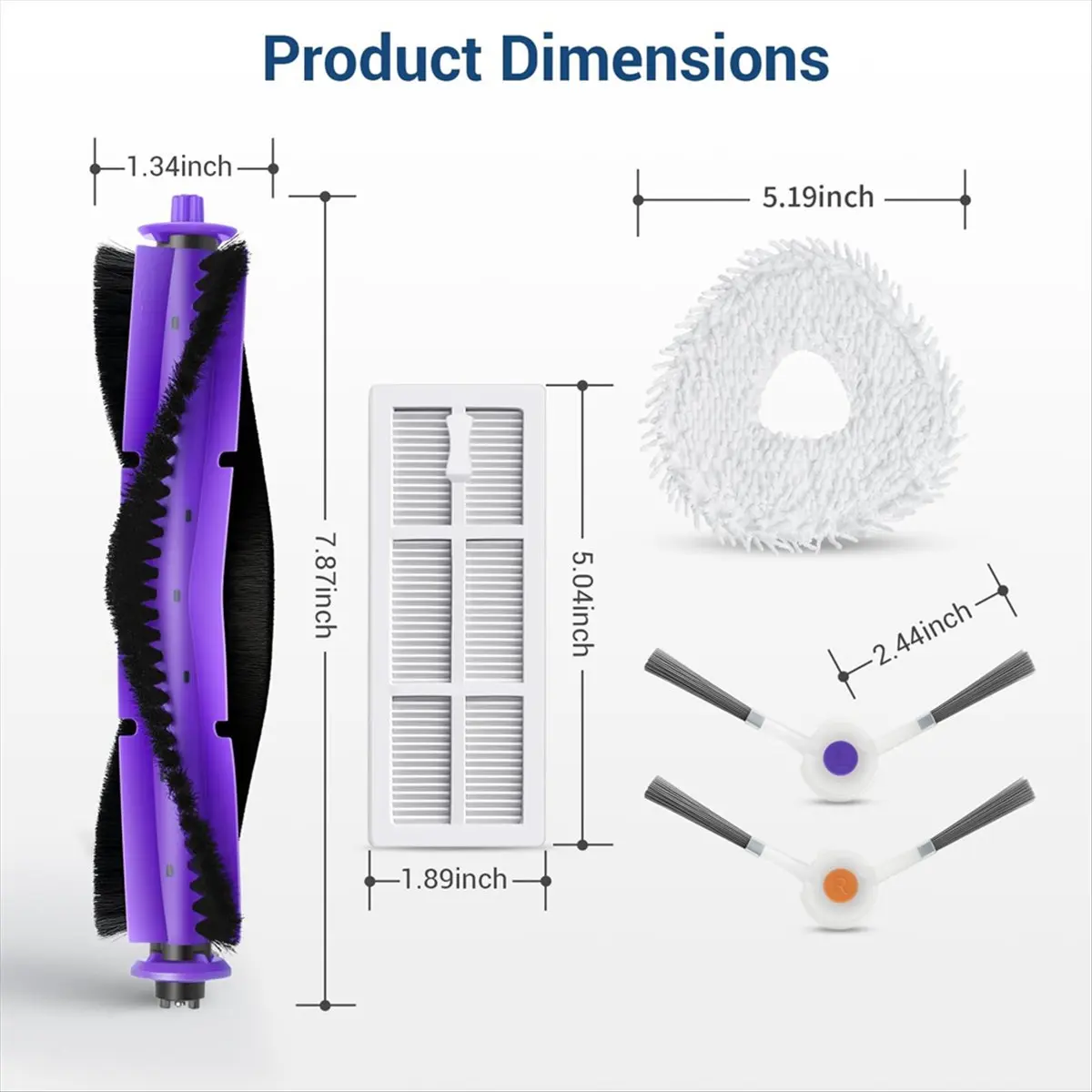 2026 Trend Replacement Parts for Freo Robot Vacuum Cleaner Main Roller Brush Hepa Filters Mop Pads Side Brush Accessories