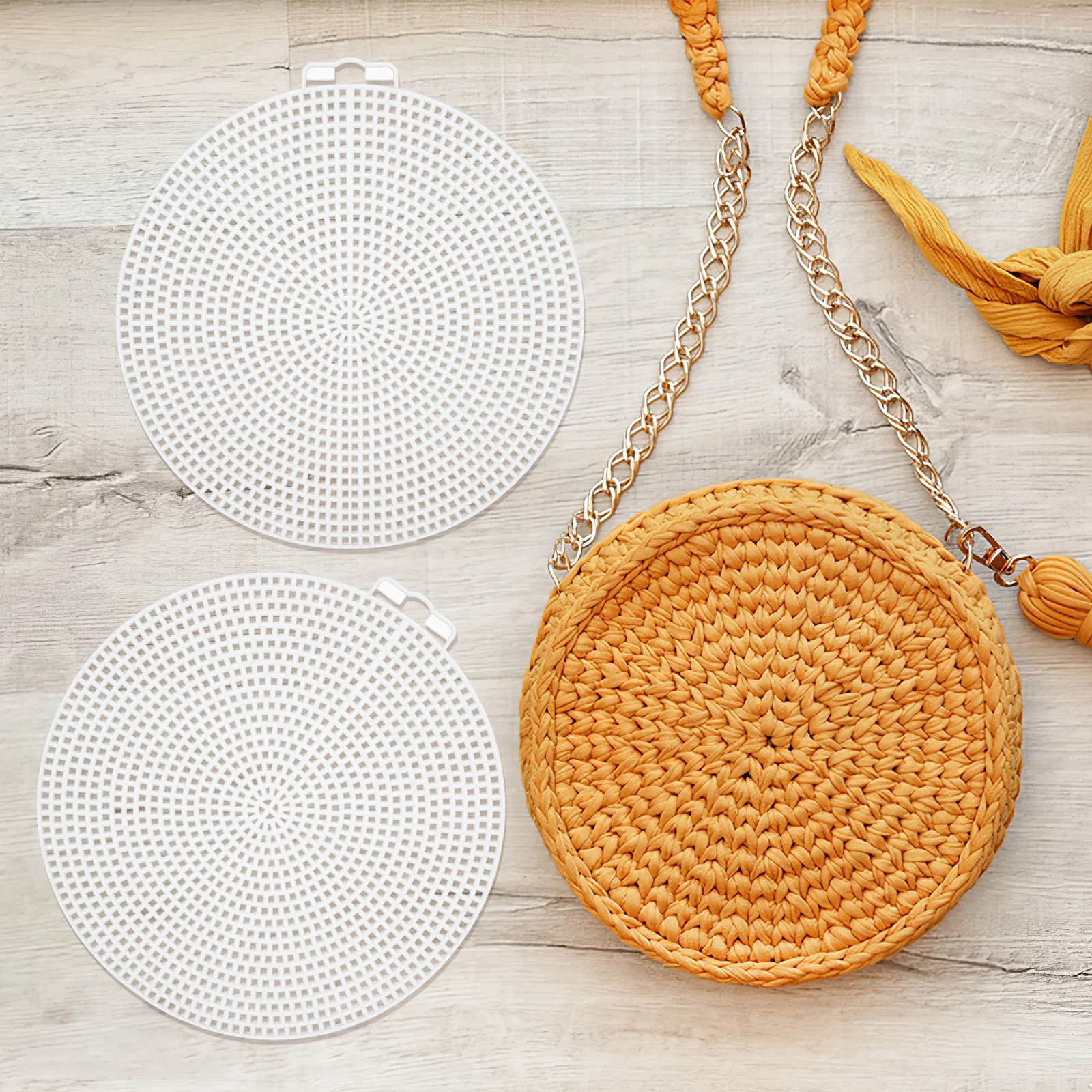 30 قطعة من صفائح شبكية مستديرة بغرز متقاطعة من البلاستيك الفاخر يمكنك صنعها بنفسك لأكياس الوقايات والتطريز والحرف اليدوية المحمولة متعددة الوظائف