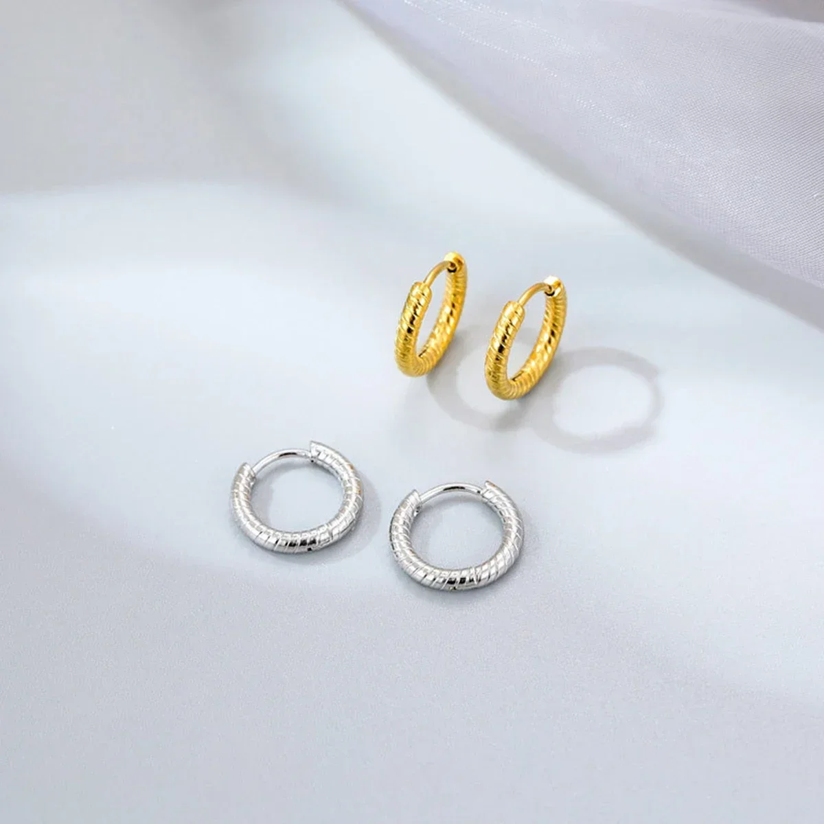 Stainless Steel Hoop Earrings Women Gold Small Earrings Girl Jewelry Pendientes Mujer Aretes Cartilage Piercing